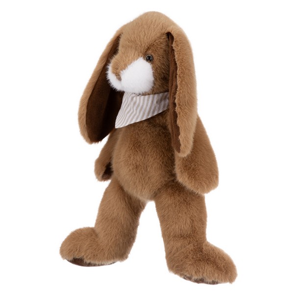 Зайчик бежевый в косынке, 26 см