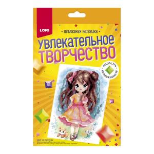 Алмазная мозаика 15*20 детская (неполное заполнение) "Прогулка", европодвес