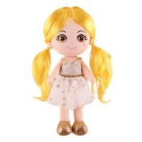 Мягкая игрушка Maxitoys,  Кукла Ева со Светло-Русыми Волосами в Платье, 32 см