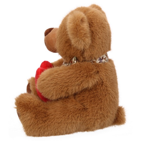 Мишка бурый с сердцем, 19 см