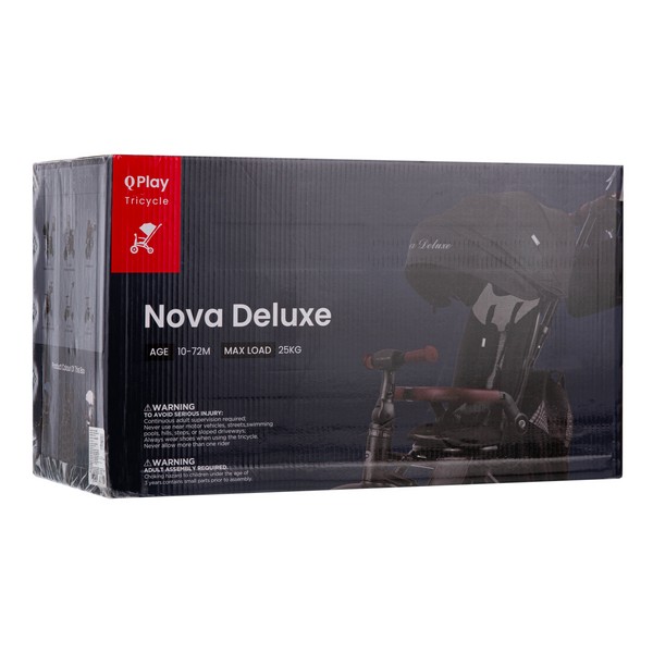 Велосипед 3-х колесный с ручкой управления Qplay