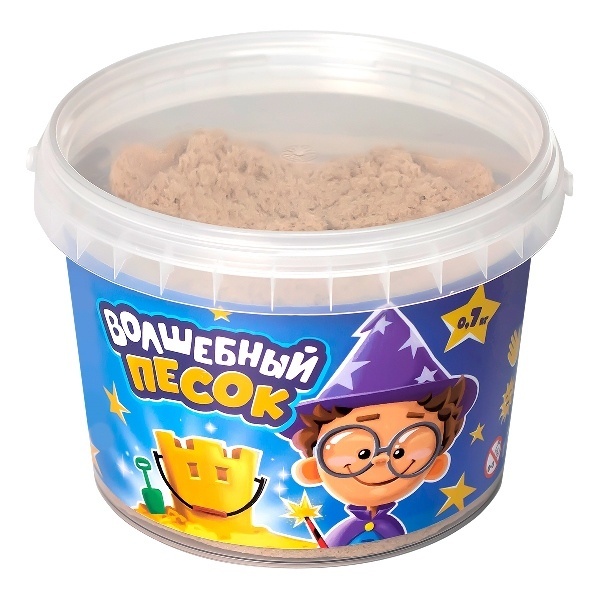 Кинетический песок "Волшебный песок" 700 гр., ведерко, песочный Кинетический песок "Волшебный песок" 700 гр., ведерко, песочный