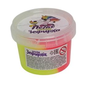Слайм Прихлоп зефирка-два: красный и желтый 100 грамм
