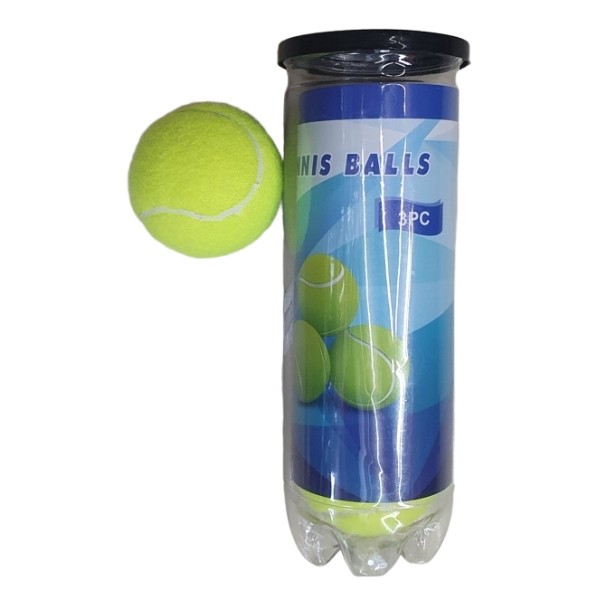 Мячики для большого тенниса, 3 штуки, в тубе 21*8*8 см