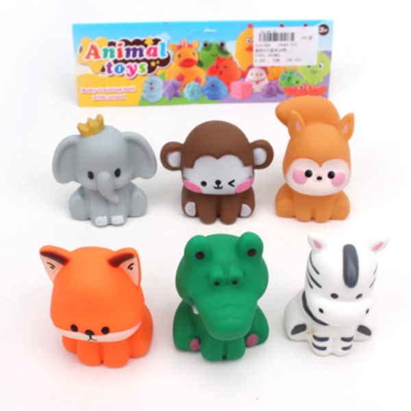 Набор для купания "Животные", 6 шт. ПВХ