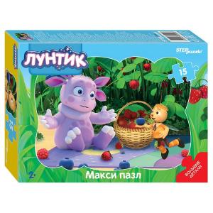 Контурный МАКСИ пазл 15 эл. "Лунтик" (Мельница)