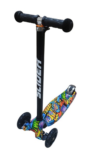 Самокат четырехколесный Slider, колеса светящиеся (диаметр 118/76 мм)