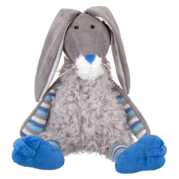 Мягкая Игрушка RELANA, Зайчик в меховом костюме с вязанными деталями, 27 см