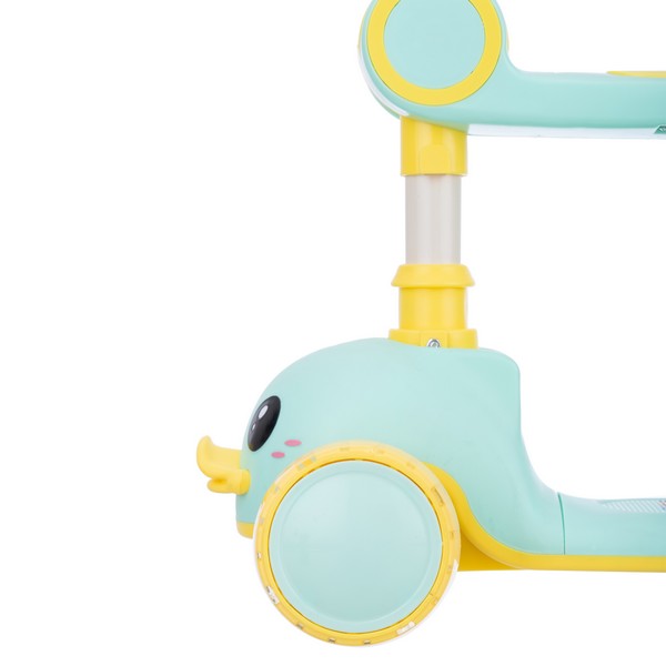 Самокат трехколесный Slider, колеса светящиеся, руль складной Самокат трехколесный Slider, колеса светящиеся, руль складной