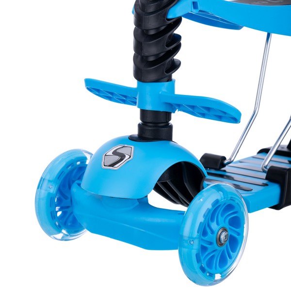 Самокат трехколесный Slider с ручкой управления, колеса светящиеся