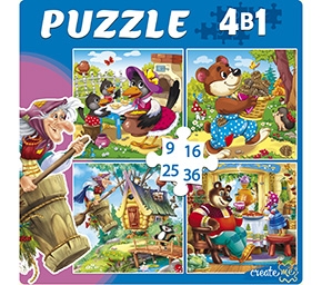 Пазлы 4 в1 "Лучшие русские сказки"