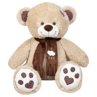 Игрушка мягкая "Медведь Тони с шарфом", цвет: кофейный, 45 см