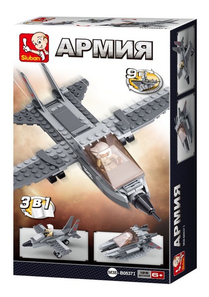 Конструктор "Самолет", 125 дет., в/к 14,1*4,5*23 см