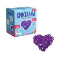 Набор для экспериментов фигурный кристалл "Сердце фиолетовое"