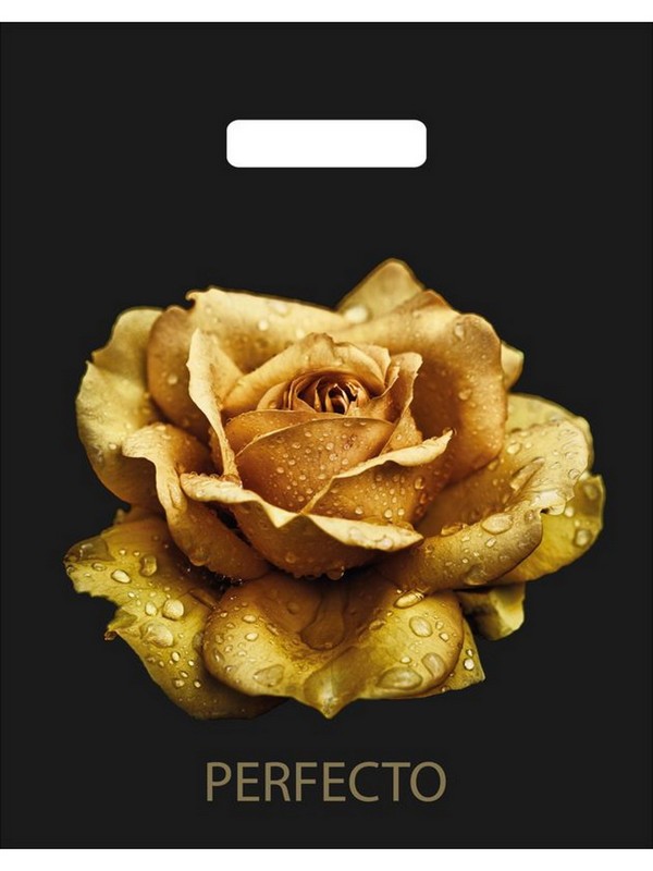 Пакет полиэтиленовый вырубной (25 шт в наборе) Перфекто Роза 37*30/90мкм