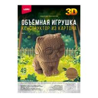 Конструктор из картона. Объёмная игрушка "Котик"