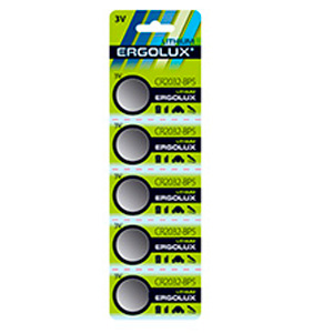 Батарейка литиевая (5 шт на блист.) 3V "Ergolux.CR2032 BL-5", на картоне 0,3*19*5,5 см