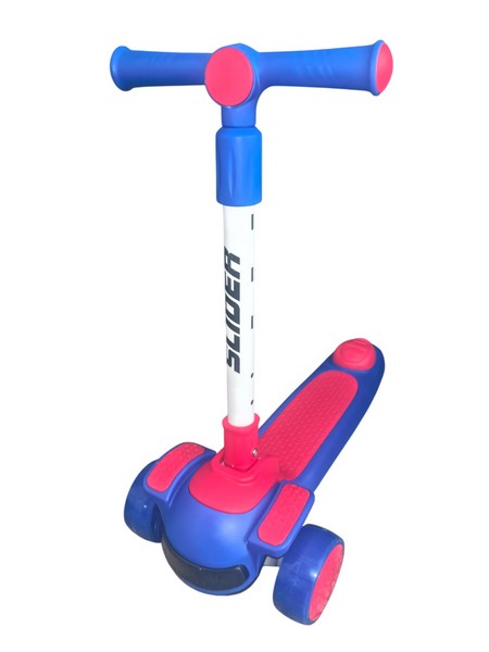 Самокат трехколесный Slider, колеса светящиеся, руль складной