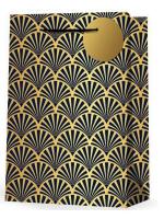 Dream cards Пакет подарочный с мат.лам. и золотистым тиснением 26*32*12 см  (размер L) Японские узор