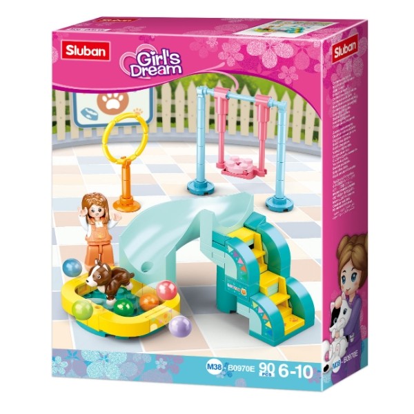 Конструктор "Игровая площадка для питомца", 90 деталей, 2 фигурки