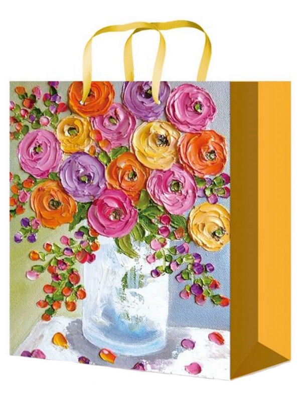 Optima Пакет подарочный с глянц.лам.(12 шт в наборе) 14x20x6,5 см (МS) Весенняя композиция