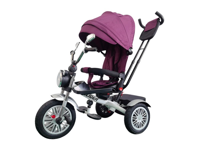 Велосипед трехколесный SLIDER, надувные колёса 12 и 10", фара, корзинка, сумочка Велосипед трехколесный SLIDER, надувные колёса 12 и 10", фара, корзинка, сумочка