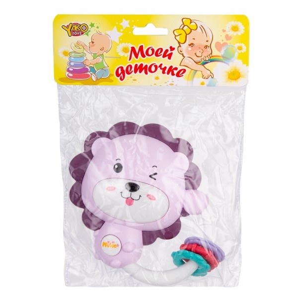 Погремушка "Львёнок", 3 цвета в ассортименте