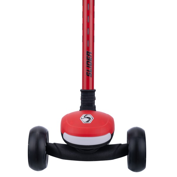 Самокат трехколесный Slider, светящиеся полиуретановые колёса и платформа, руль складной