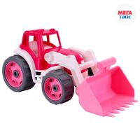 Трактор розовый