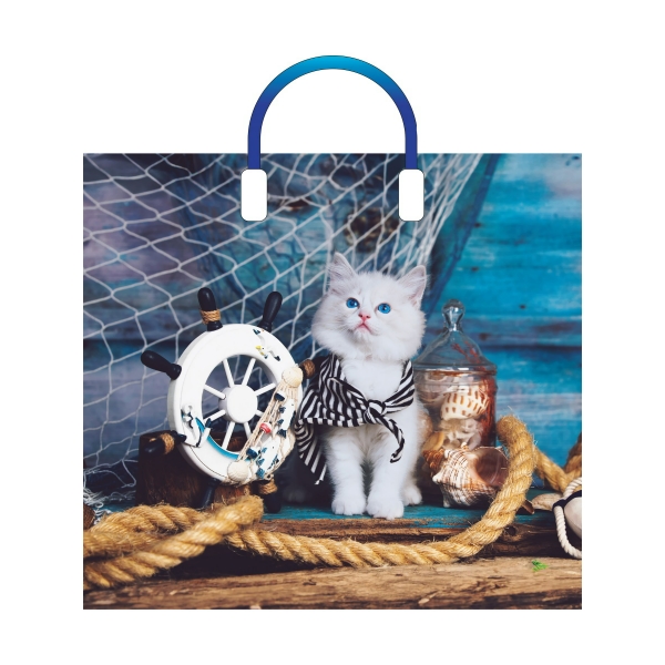 Пакет полиэтиленовый с пластиковой ручкой (10 шт в наборе) Матроскин 38*34 см