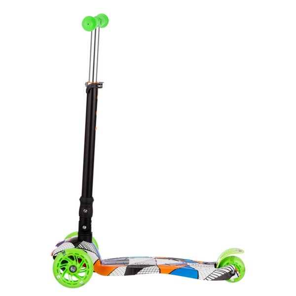 Самокат трехколесный складной, колеса PU со светом