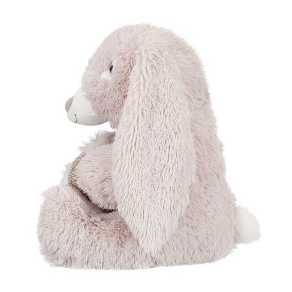 Заяц бежевый с сердцем, 15 см