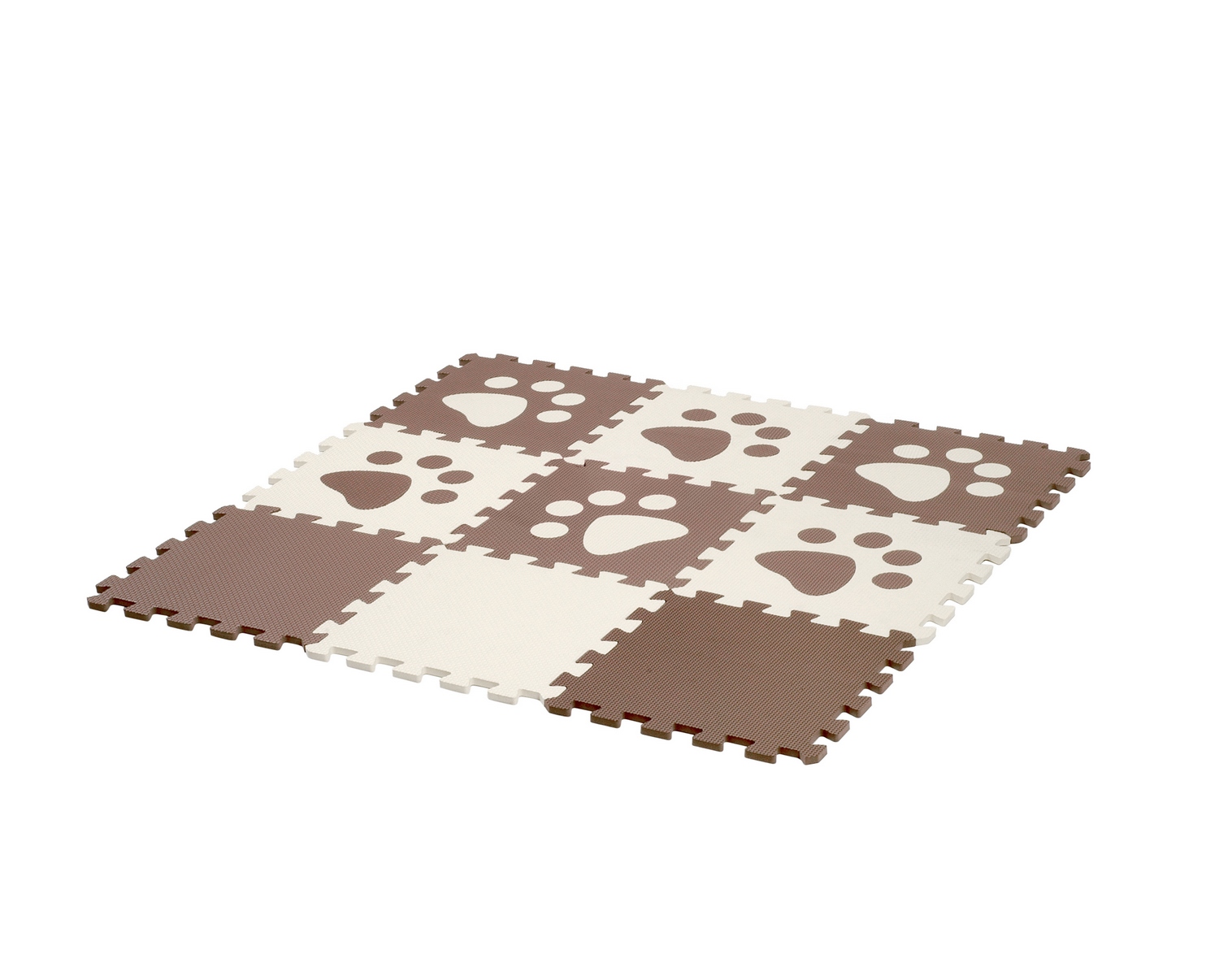 Коврик-пазл мягкий EVA "Лапка""Elefantino" 9 элементов