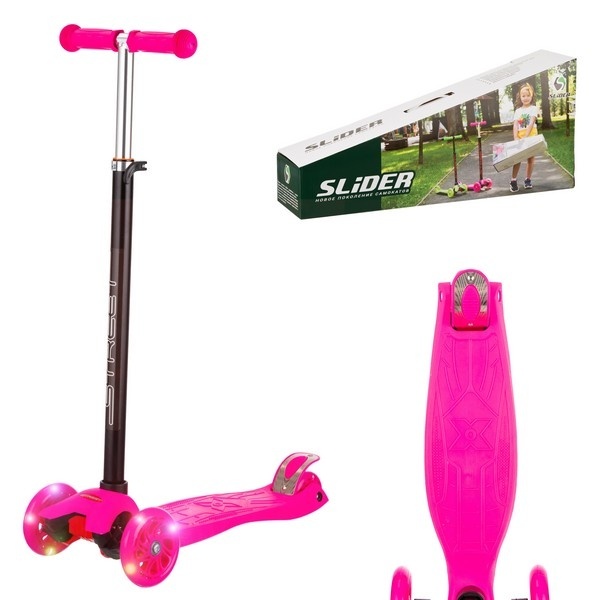 Самокат четырехколесный, колеса PU со светом