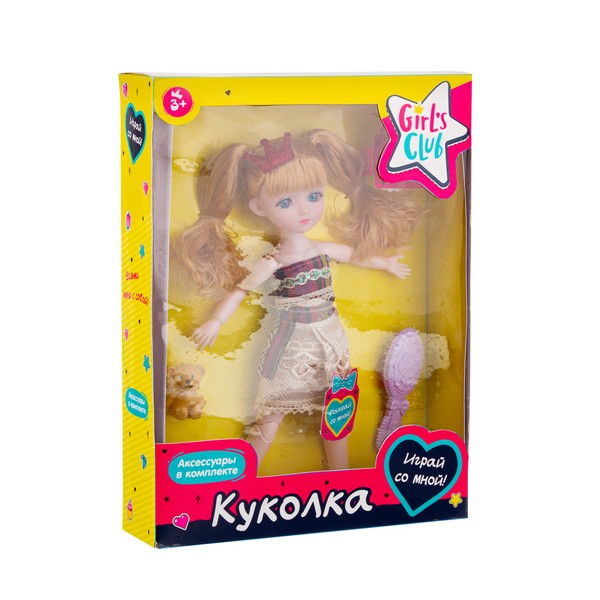 Кукла "Girls Club" 30 см с аксесуарами, ручки и ножки шарнирные Кукла "Girls Club" 30 см с аксесуарами, ручки и ножки шарнирные