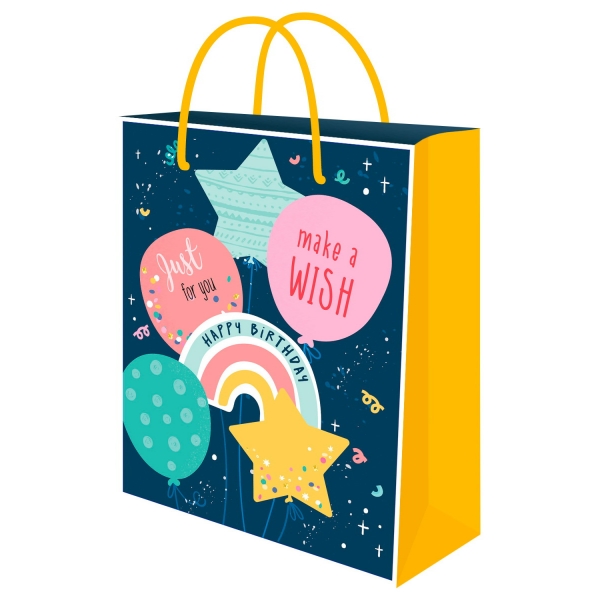 Dream cards Пакет подароч. с мат.лам. (12 шт в наборе) 18х23х10 см (M) Шарики