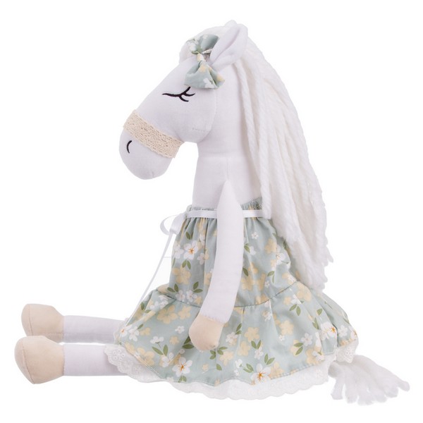 Игрушка мягконабивная ТМ "Relana" Лошадка белая в платье Поллет,  30 см Игрушка мягконабивная ТМ "Relana" Лошадка белая в платье Поллет,  30 см