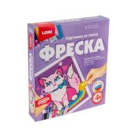 Фреска, Картина из песка "Кошечка"