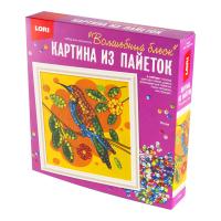 Картина из пайеток 20*20 см "Птица"