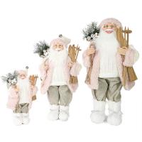 Дед Мороз Maxitoys в Розовой Шубке с Лыжами и Подарками, 30 см