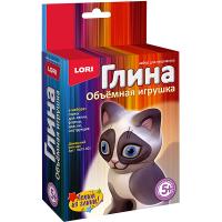 Игрушка объемная из глины "Домашний котенок"