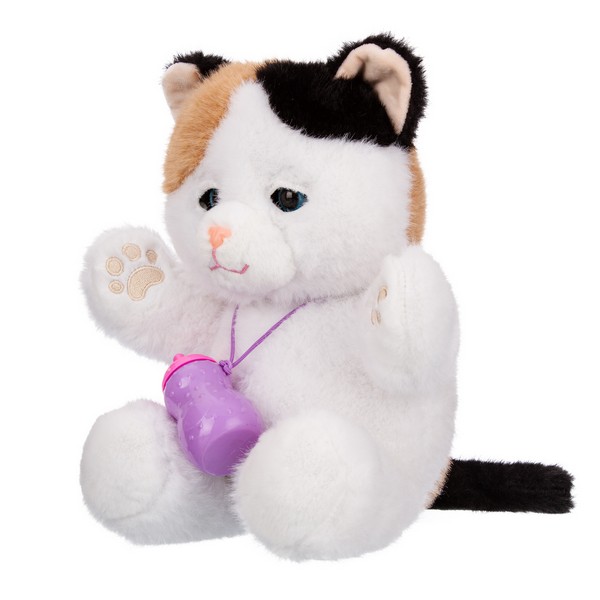 Игрушка мягкая Girl's Club "Котик", функциональная: закрывает глазки, мелодии, звуки, повторюшка