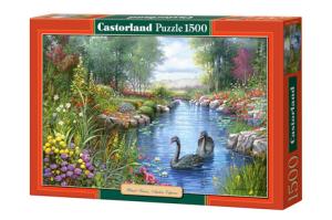 Puzzle-1500 "Черные лебеди"