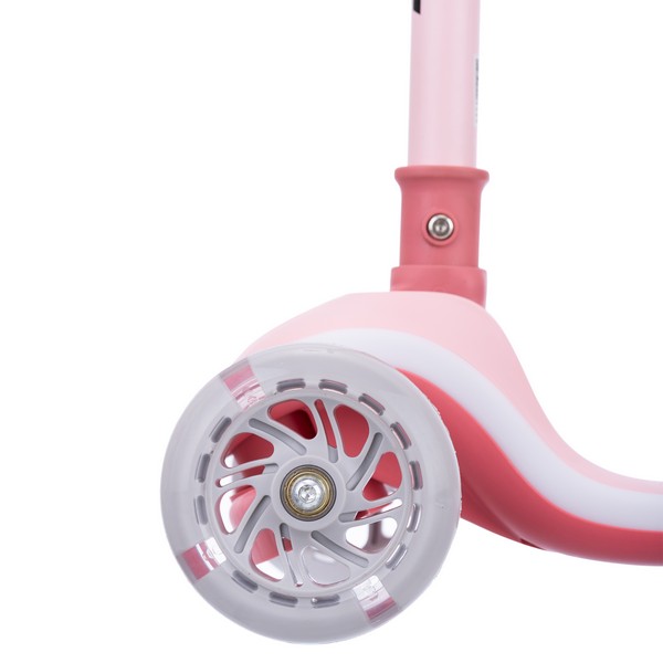 Самокат трехколесный Slider, светящиеся полиуретановые колёса и платформа, руль складной