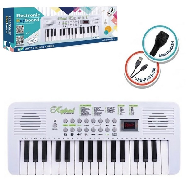 Синтезатор, 32 клавиши, USB-разъём, микрофон