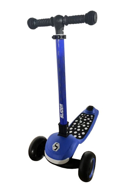 Самокат трехколесный Slider, светящиеся полиуретановые колёса и платформа, руль складной