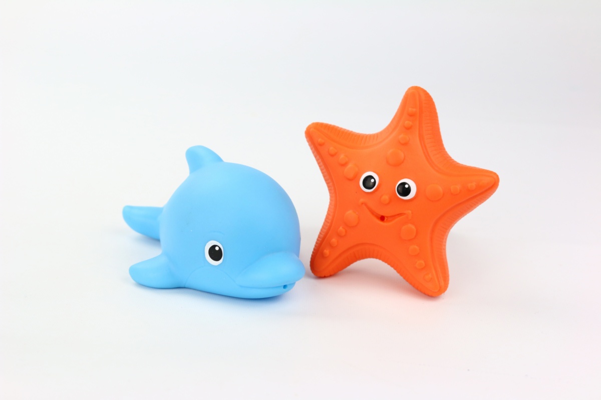 Набор игрушек из ПВХ для купания "Морская звезда, Дельфин" Набор игрушек из ПВХ для купания "Морская звезда, Дельфин"