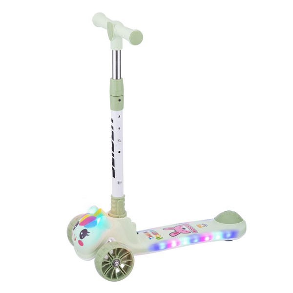 Самокат трехколесный Slider, колеса светящиеся, руль складной Самокат трехколесный Slider, колеса светящиеся, руль складной