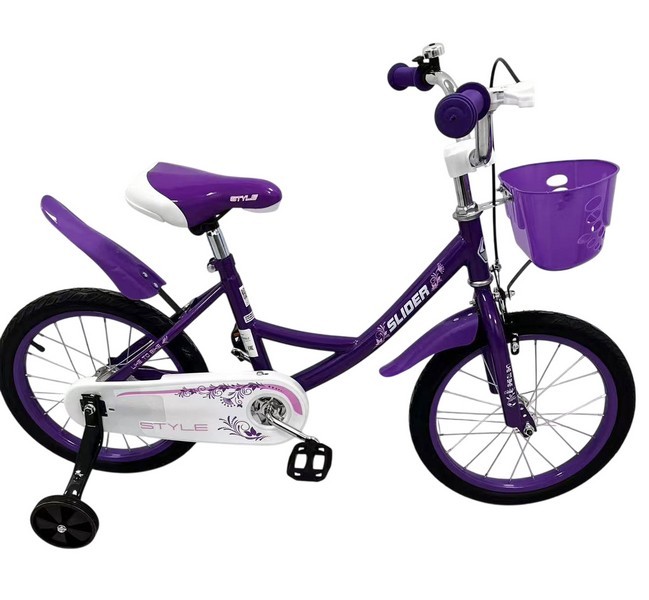 Велосипед 2-х колесный "Slider Style 16" с дополнительными колёсами