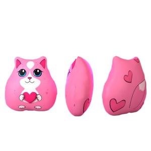 Игрушка антистресс Кот розовый с сердцем, 20 см